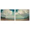 Stupell Industries Looming Clouds over Beach Scenes 2pc Framed Giclee Set By Elara Yasna